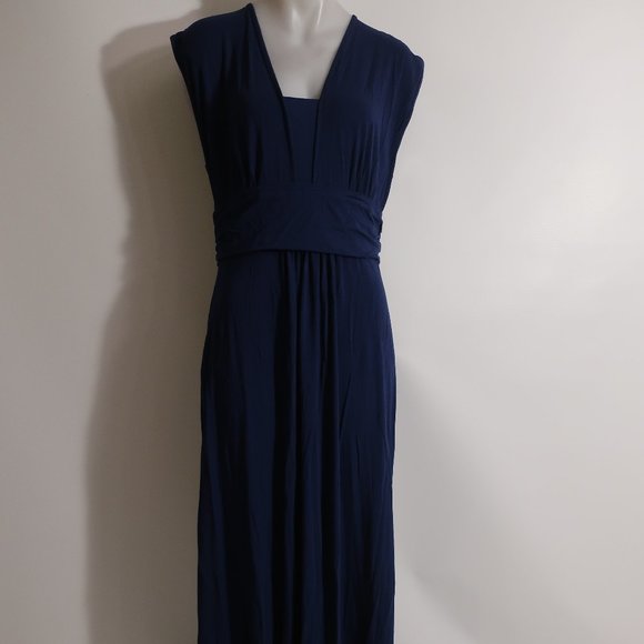 NWT Womens Mododoc Navy Blue Maxi Dress XL * - Picture 1 of 7